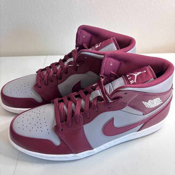 Nike Air Jordan 1 Mid Cherrywood Red White Men\'s size 13 NEW in BOX DQ8426-615 main image 5